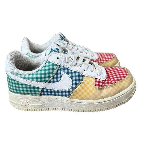 Nike Air Force 1 Low QS Gingham Pack Multicolor BV4891-100 Womens Size 6.5 - Picture 1 of 9